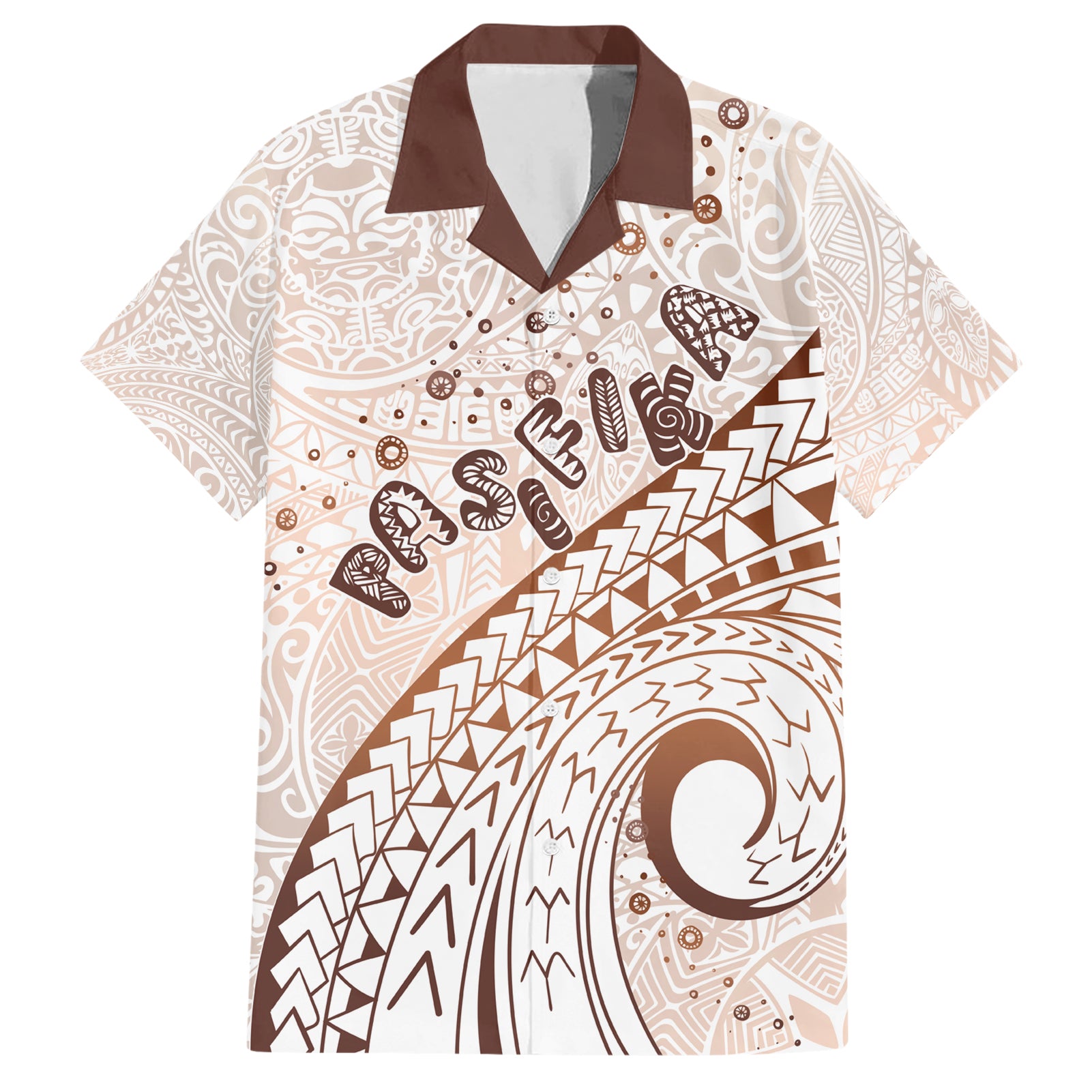 Pasifika Festival Hawaiian Shirt Vintage Tribal Pattern LT01 Brown - Polynesian Pride