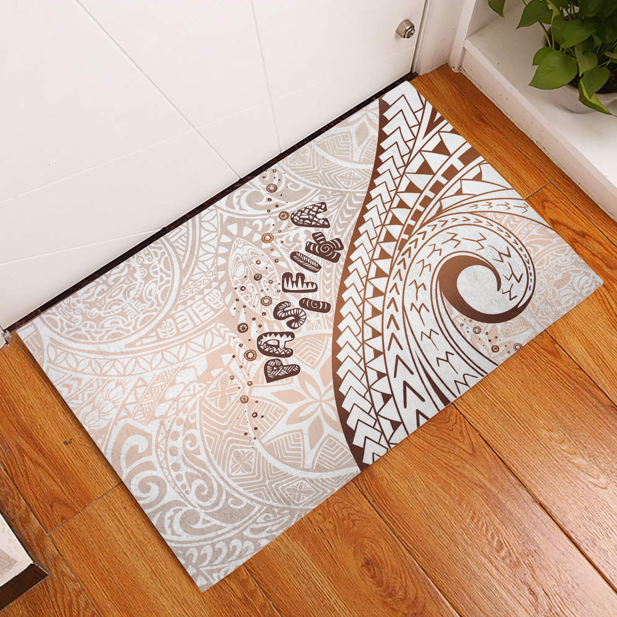 Pasifika Festival Rubber Doormat Vintage Tribal Pattern