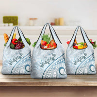 Pasifika Festival Grocery Bag Tribal Pattern Blue Version