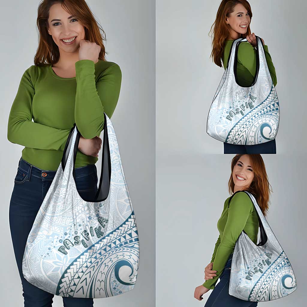 Pasifika Festival Grocery Bag Tribal Pattern Blue Version