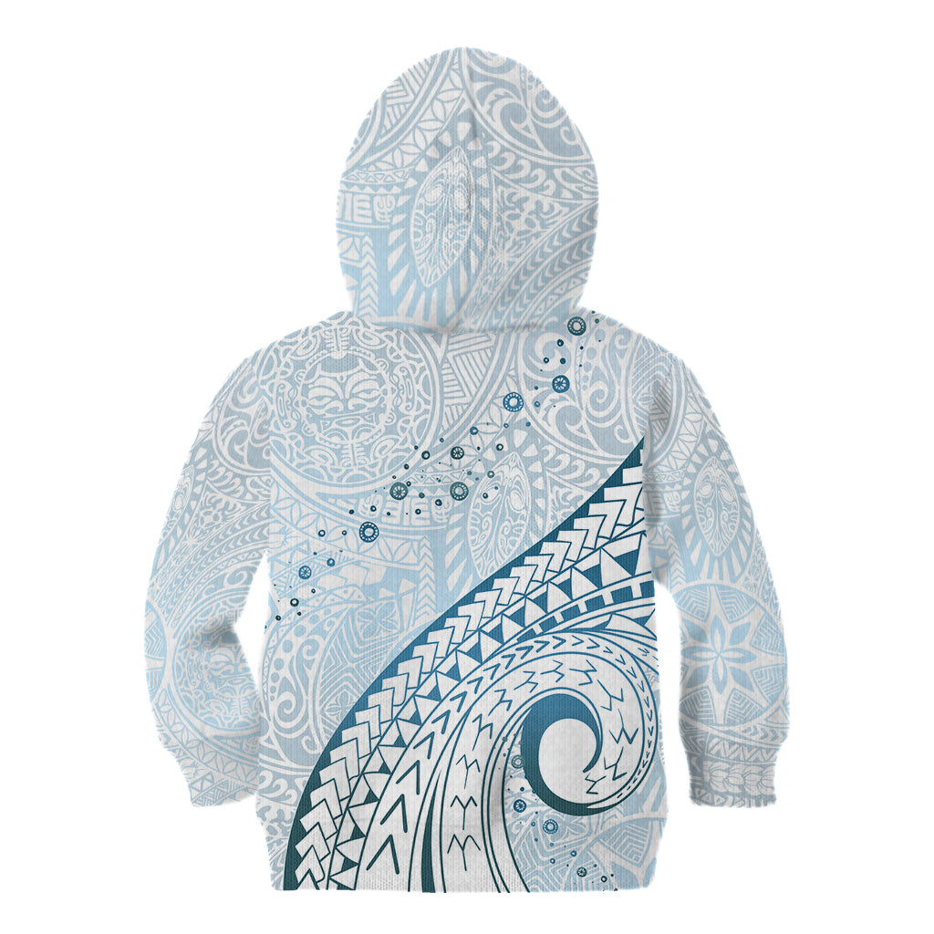 Pasifika Festival Kid Hoodie Tribal Pattern Blue Version LT01 - Polynesian Pride