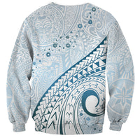 Pasifika Festival Sweatshirt Tribal Pattern Blue Version LT01 - Polynesian Pride