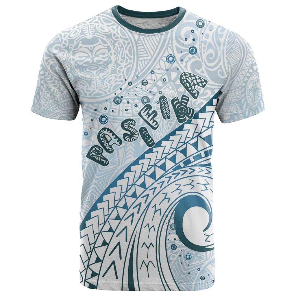Pasifika Festival T Shirt Tribal Pattern Blue Version LT01 Blue - Polynesian Pride
