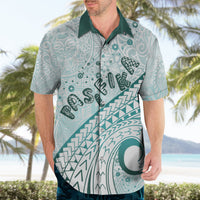 Pasifika Festival Hawaiian Shirt Tribal Pattern Teal Version LT01