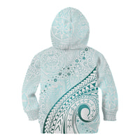 Pasifika Festival Kid Hoodie Tribal Pattern Teal Version LT01