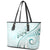 Pasifika Festival Leather Tote Bag Tribal Pattern Teal Version