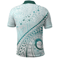 Pasifika Festival Polo Shirt Tribal Pattern Teal Version LT01 - Polynesian Pride