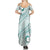 Pasifika Festival Summer Maxi Dress Tribal Pattern Teal Version LT01 - Polynesian Pride