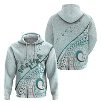 Pasifika Festival Zip Hoodie Tribal Pattern Teal Version LT01 - Polynesian Pride