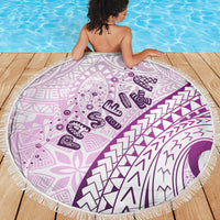 Pasifika Festival Beach Blanket Tribal Pattern Lilac Version