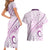 Pasifika Festival Couples Matching Short Sleeve Bodycon Dress and Hawaiian Shirt Tribal Pattern Lilac Version LT01 - Polynesian Pride
