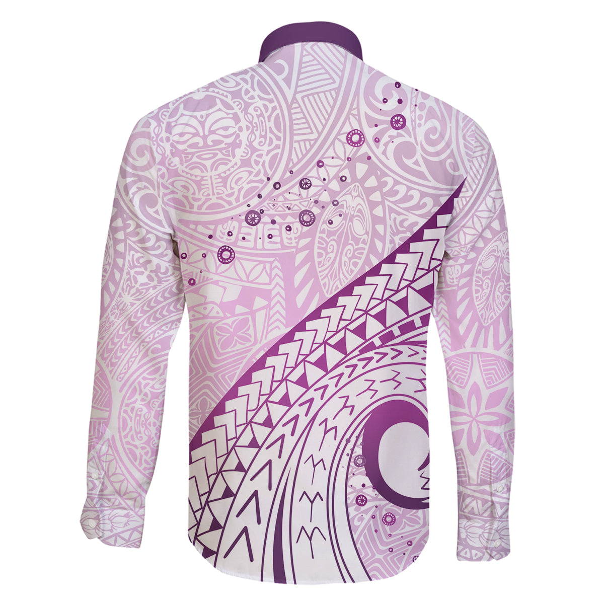 Pasifika Festival Family Matching Puletasi and Hawaiian Shirt Tribal Pattern Lilac Version LT01 - Polynesian Pride