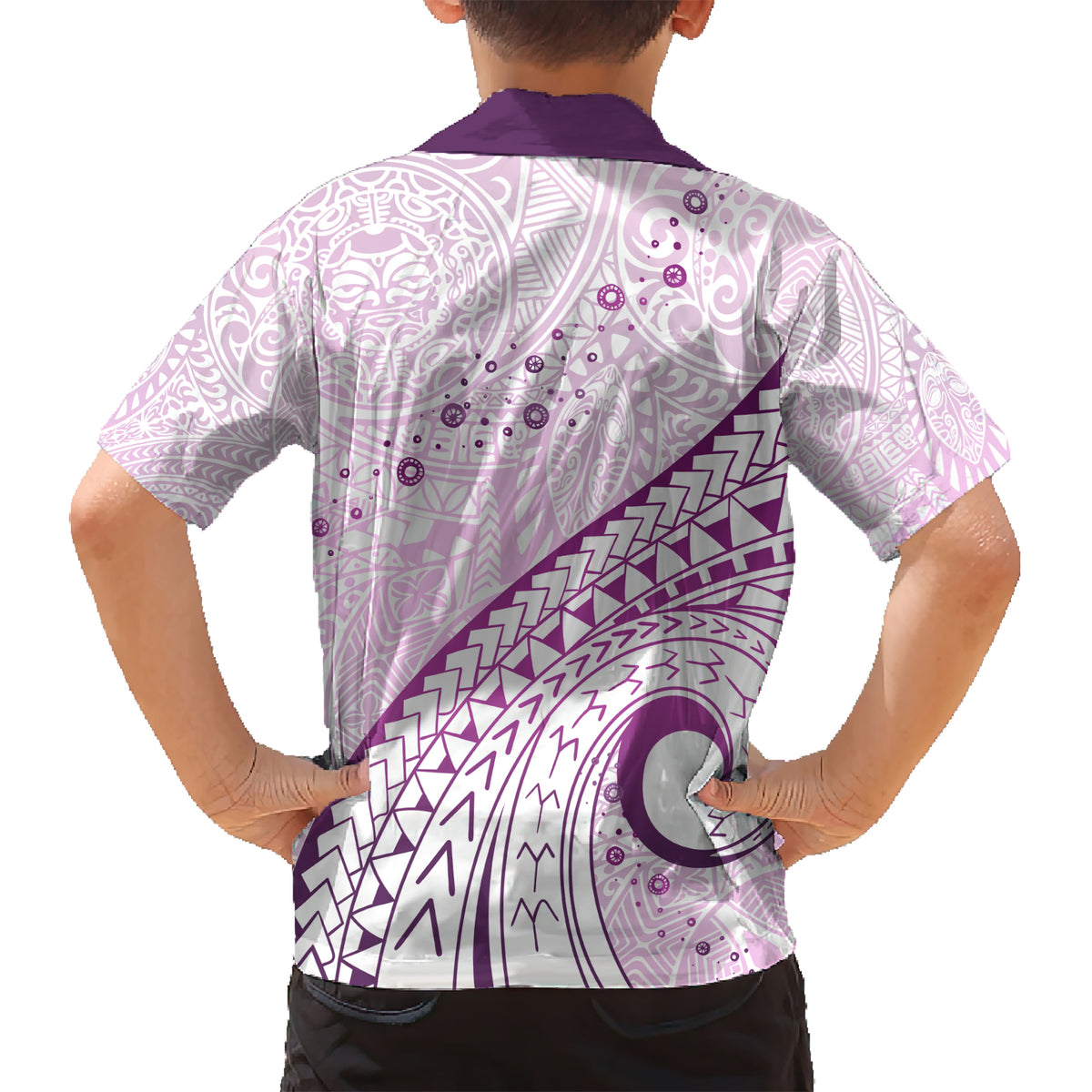 Pasifika Festival Hawaiian Shirt Tribal Pattern Lilac Version LT01 - Polynesian Pride