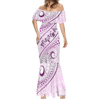 Pasifika Festival Mermaid Dress Tribal Pattern Lilac Version LT01 - Polynesian Pride