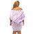 Pasifika Festival Off Shoulder Short Dress Tribal Pattern Lilac Version LT01 - Polynesian Pride