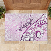 Pasifika Festival Rubber Doormat Tribal Pattern Lilac Version