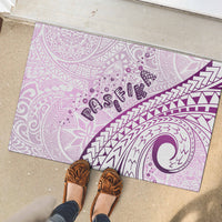 Pasifika Festival Rubber Doormat Tribal Pattern Lilac Version