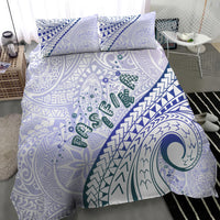 Pasifika Festival Bedding Set Tribal Pattern Violet Version