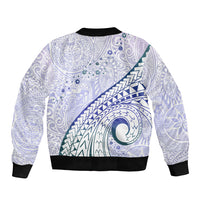 Pasifika Festival Bomber Jacket Tribal Pattern Violet Version LT01 - Polynesian Pride