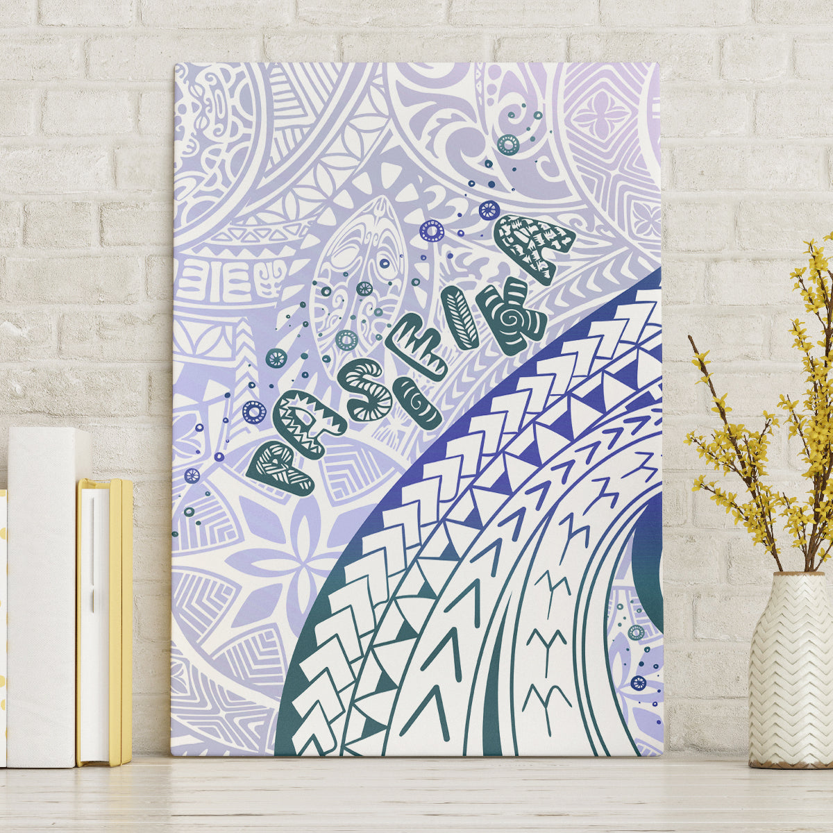 Pasifika Festival Canvas Wall Art Tribal Pattern Violet Version