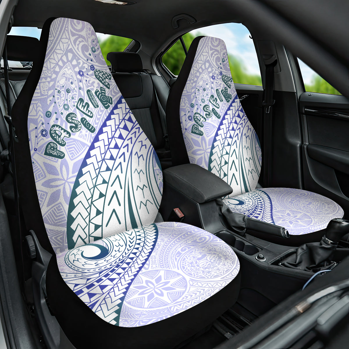 Pasifika Festival Car Seat Cover Tribal Pattern Violet Version
