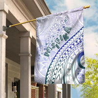 Pasifika Festival Garden Flag Tribal Pattern Violet Version