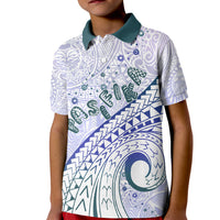 Pasifika Festival Kid Polo Shirt Tribal Pattern Violet Version LT01 Kid Purple - Polynesian Pride