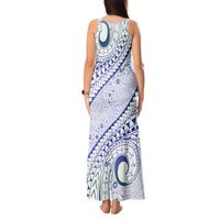 Pasifika Festival Tank Maxi Dress Tribal Pattern Violet Version LT01 - Polynesian Pride