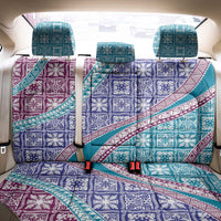 Hawaiian Quilt Pattern Back Car Seat Cover Purple Blue Color Mixed - Polynesian Pride