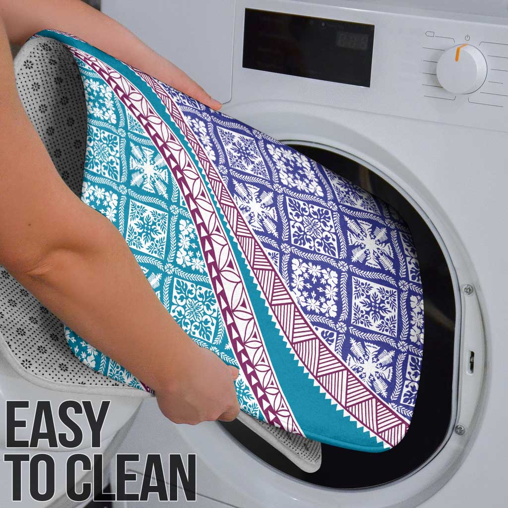 Hawaiian Quilt Pattern Bathroom Set Purple Blue Color Mixed - Polynesian Pride