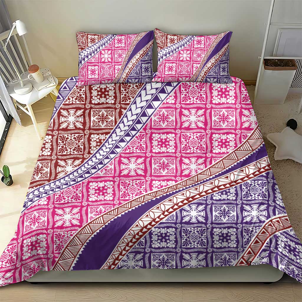 Hawaiian Quilt Pattern Bedding Set Sweet Color Mixed - Polynesian Pride