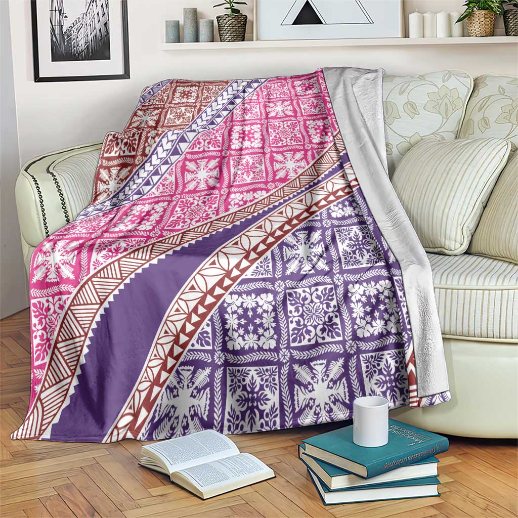 Hawaiian Quilt Pattern Blanket Sweet Color Mixed - Polynesian Pride