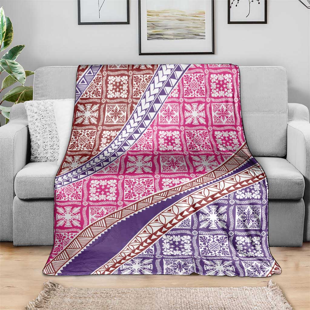 Hawaiian Quilt Pattern Blanket Sweet Color Mixed - Polynesian Pride