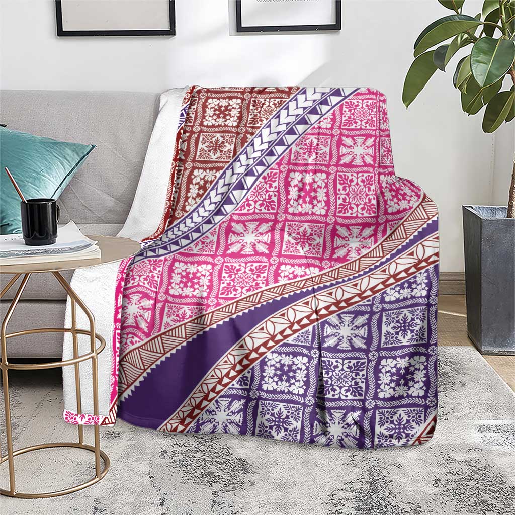 Hawaiian Quilt Pattern Blanket Sweet Color Mixed - Polynesian Pride