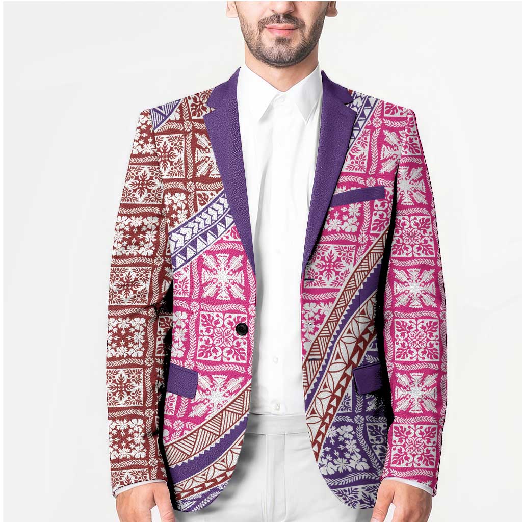 Hawaiian Quilt Pattern Blazer Sweet Color Mixed - Polynesian Pride