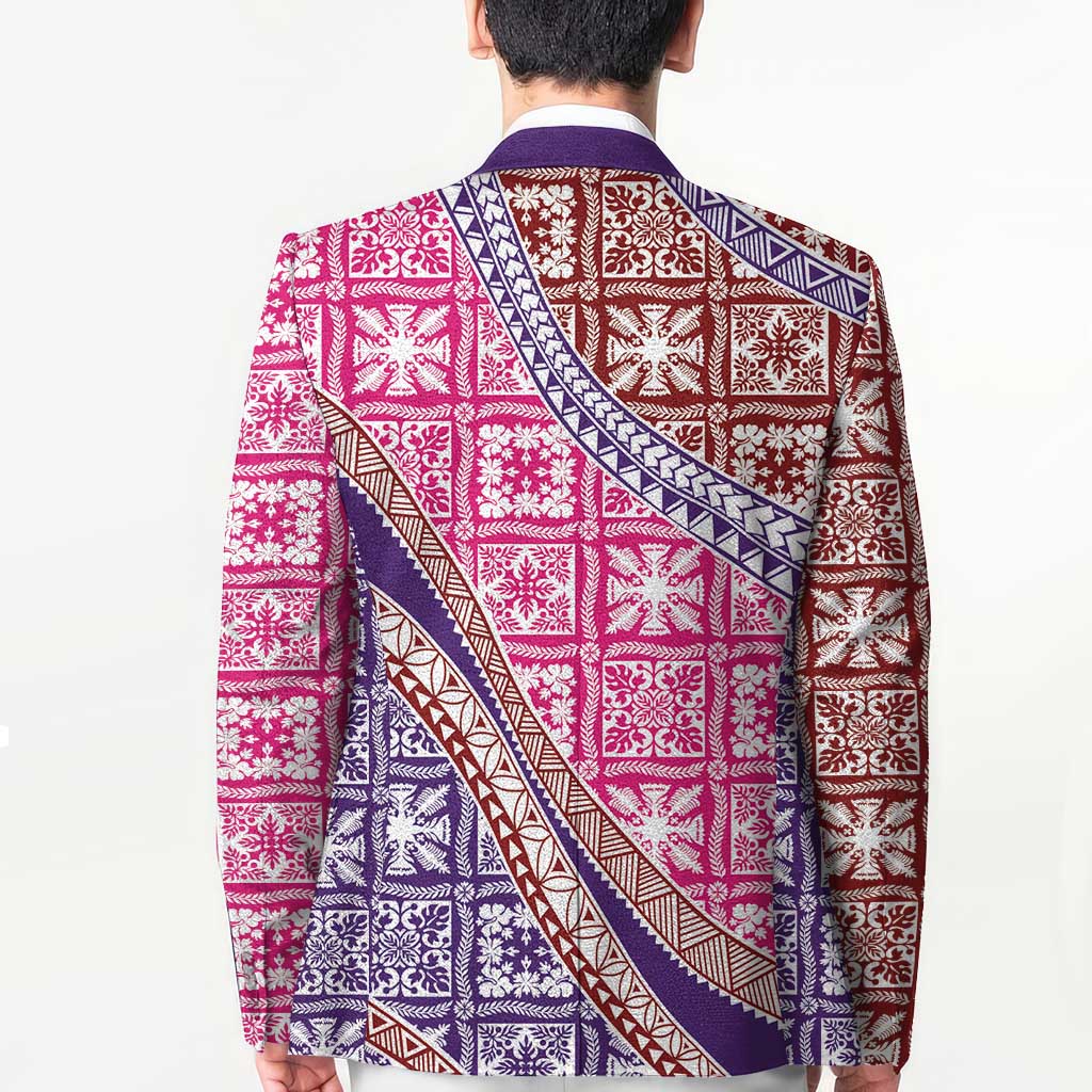 Hawaiian Quilt Pattern Blazer Sweet Color Mixed - Polynesian Pride
