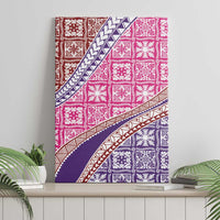 Hawaiian Quilt Pattern Canvas Wall Art Sweet Color Mixed - Polynesian Pride