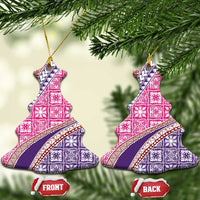 Hawaiian Quilt Pattern Ceramic Ornament Sweet Color Mixed - Polynesian Pride