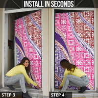 Hawaiian Quilt Pattern Door Cover Sweet Color Mixed - Polynesian Pride