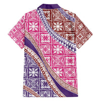 Hawaiian Quilt Pattern Family Matching Summer Maxi Dress and Hawaiian Shirt Sweet Color Mixed - Polynesian Pride