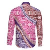 Hawaiian Quilt Pattern Family Matching Tank Maxi Dress and Hawaiian Shirt Sweet Color Mixed - Polynesian Pride