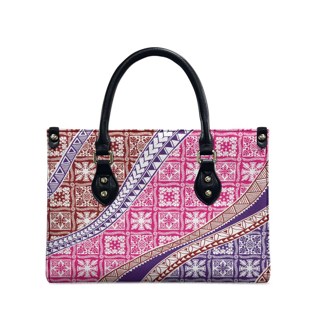 Hawaiian Quilt Pattern Leather Bag Sweet Color Mixed - Polynesian Pride