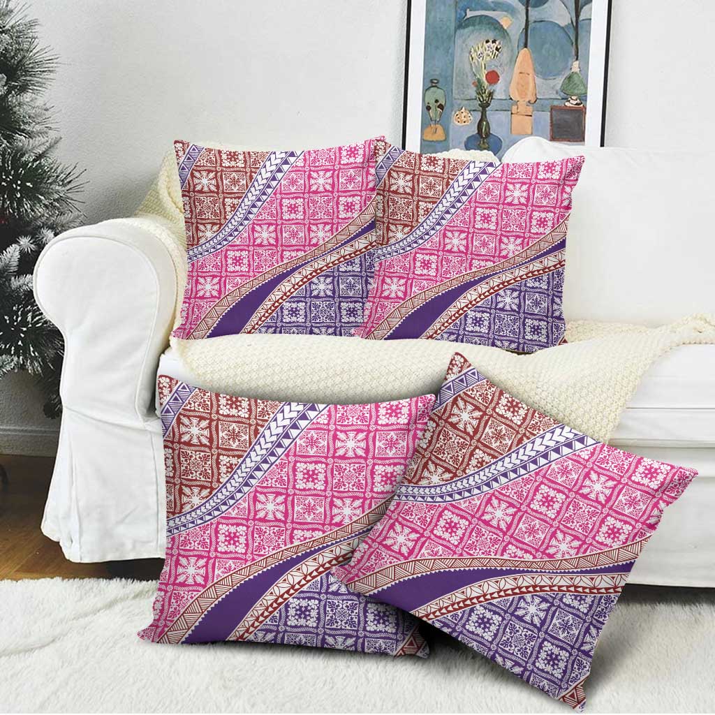 Hawaiian Quilt Pattern Pillow Cover Sweet Color Mixed - Polynesian Pride