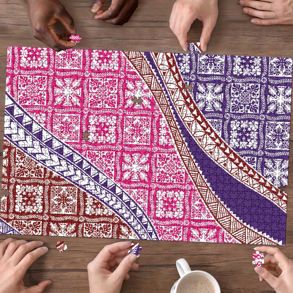 Hawaiian Quilt Pattern Puzzle Sweet Color Mixed - Polynesian Pride