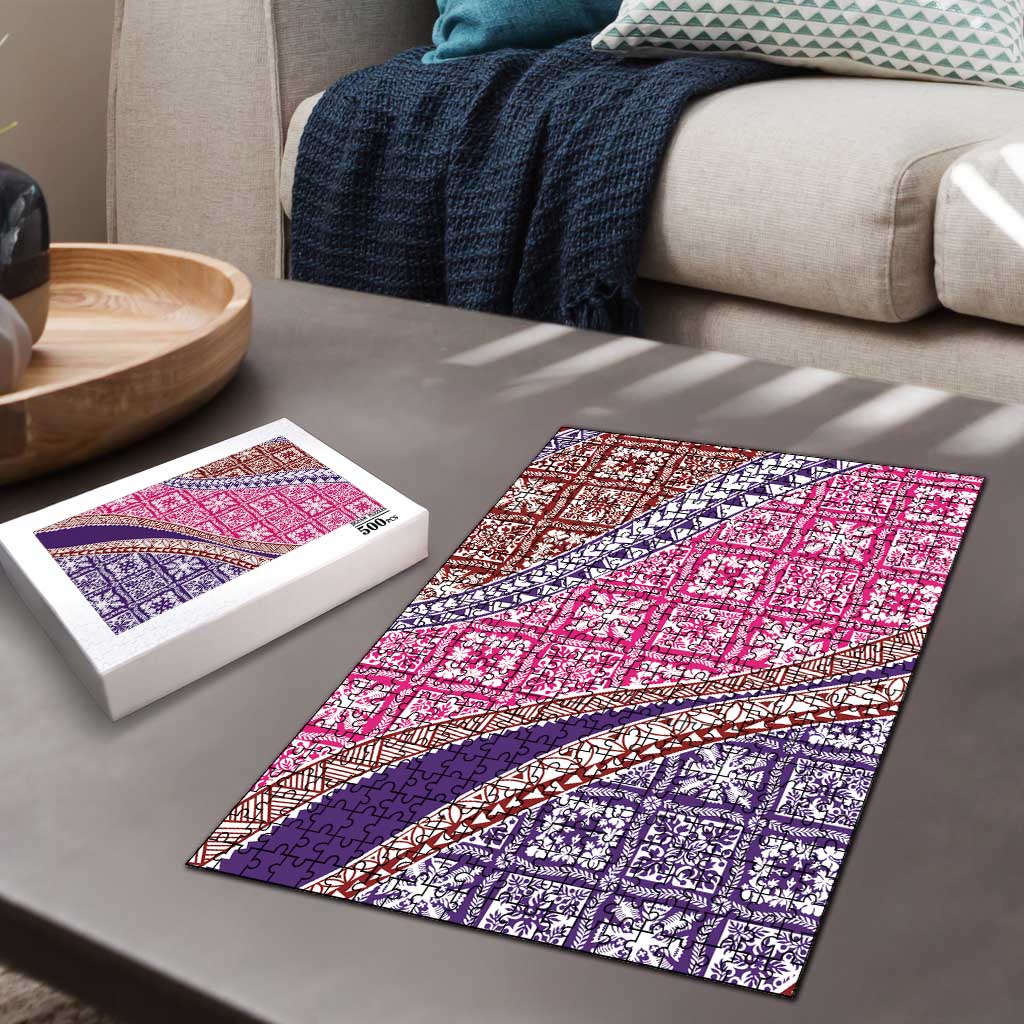 Hawaiian Quilt Pattern Puzzle Sweet Color Mixed - Polynesian Pride