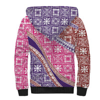 Hawaiian Quilt Pattern Sherpa Hoodie Sweet Color Mixed - Polynesian Pride