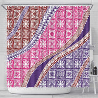 Hawaiian Quilt Pattern Shower Curtain Sweet Color Mixed - Polynesian Pride