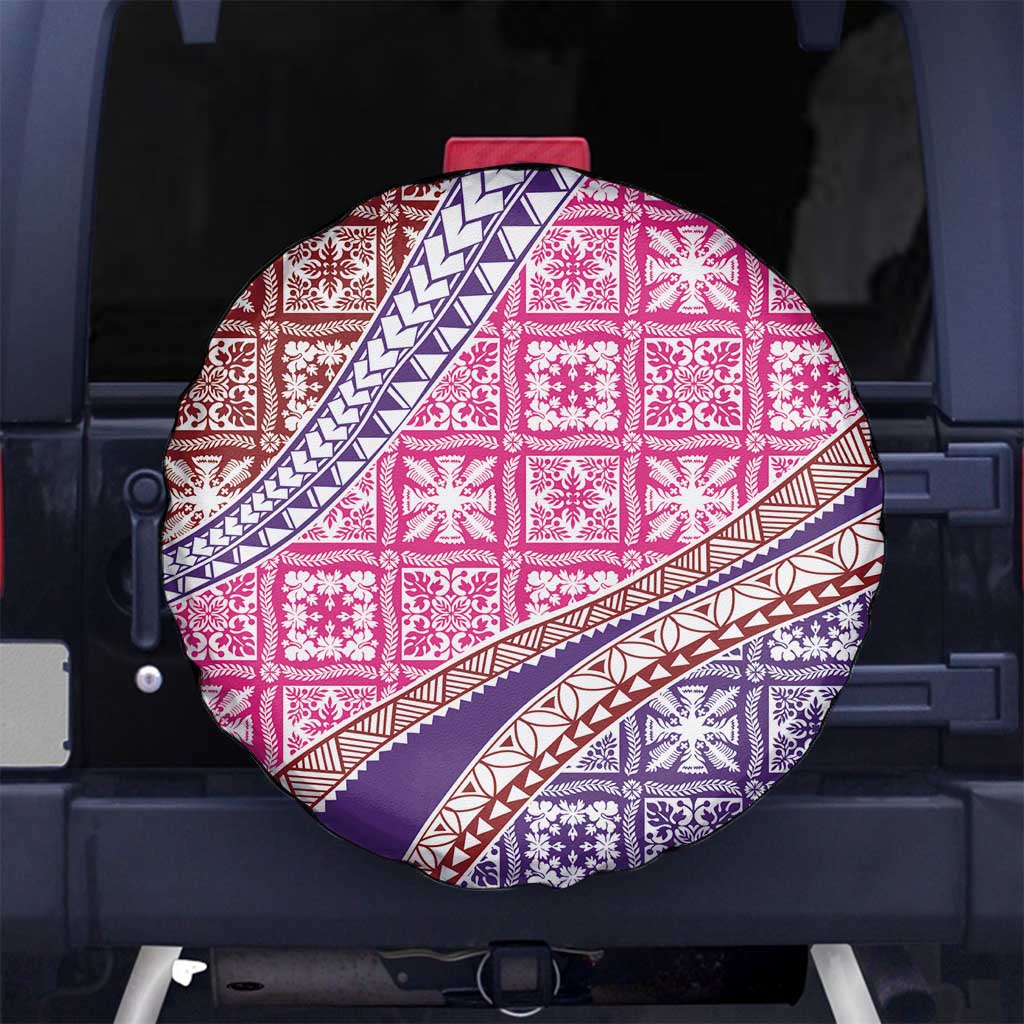 Hawaiian Quilt Pattern Spare Tire Cover Sweet Color Mixed - Polynesian Pride