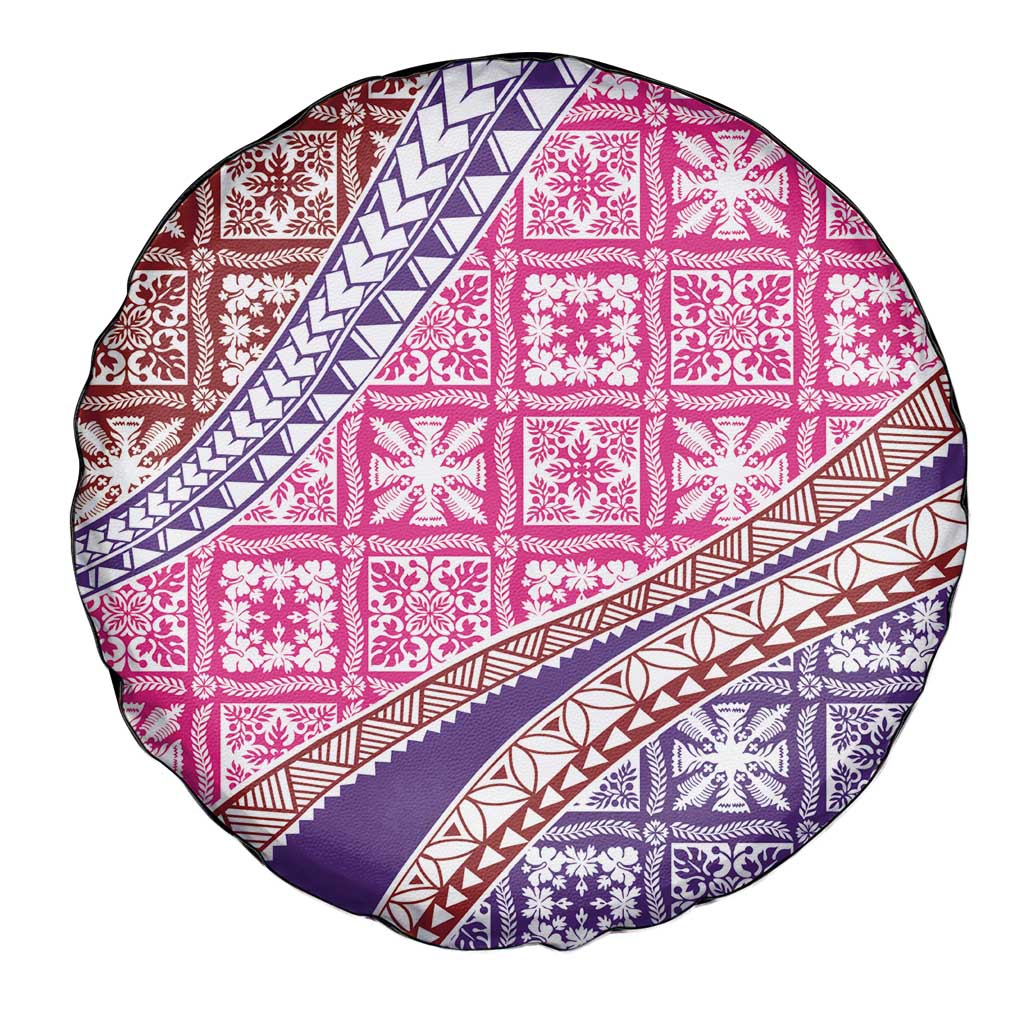 Hawaiian Quilt Pattern Spare Tire Cover Sweet Color Mixed - Polynesian Pride