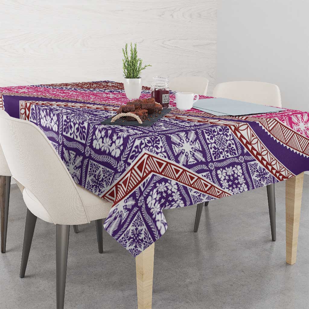 Hawaiian Quilt Pattern Tablecloth Sweet Color Mixed - Polynesian Pride